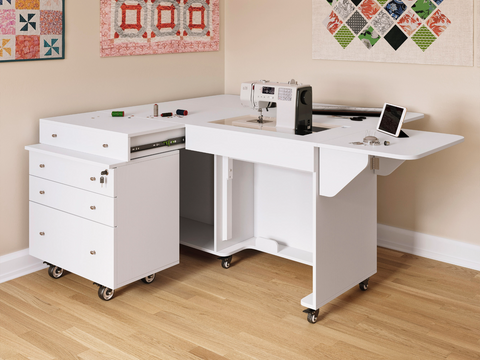 Kangaroo & Joey Dual Rail Electric Lift Sewing Cabinet