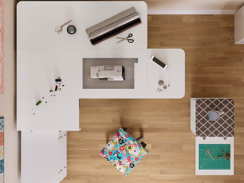 Kangaroo & Joey Dual Rail Electric Lift Sewing Cabinet