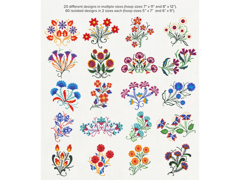 Anita Goodesign Fiesta Flowers Full Collection