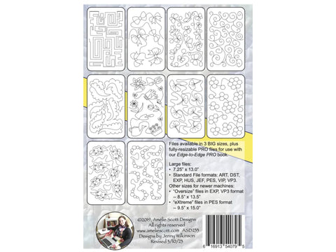 Amelie Scott Designs Edge To Edge Quilting Jumbo Pack 1