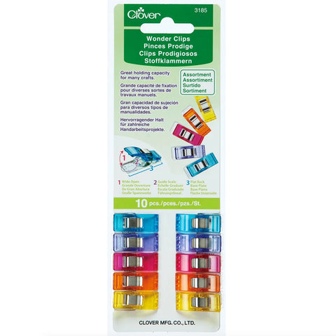 Clover Mini Wonder Clips 10 Piece - Multi