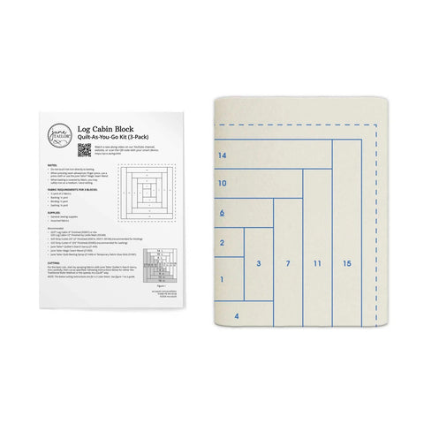 June Tailor Log Cabin Block Quilt-As-You-Go Kit (3 Pack)