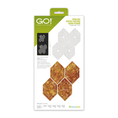 AccuQuilt GO! English Paper Piecing Honeycomb - 1" Finished Sides