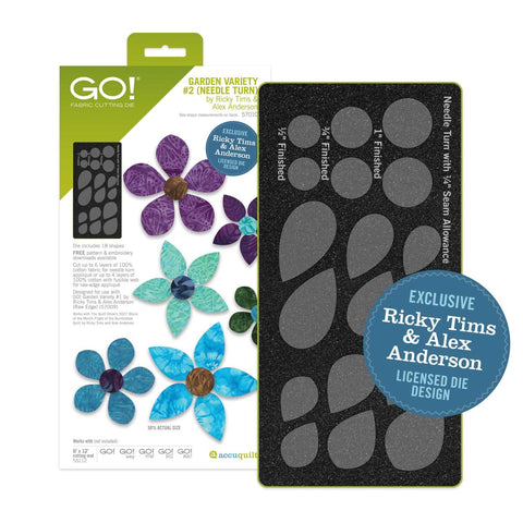 AccuQuilt GO! Garden Variety #2 by Ricky Tims & Alex Anderson (Needle Turn)