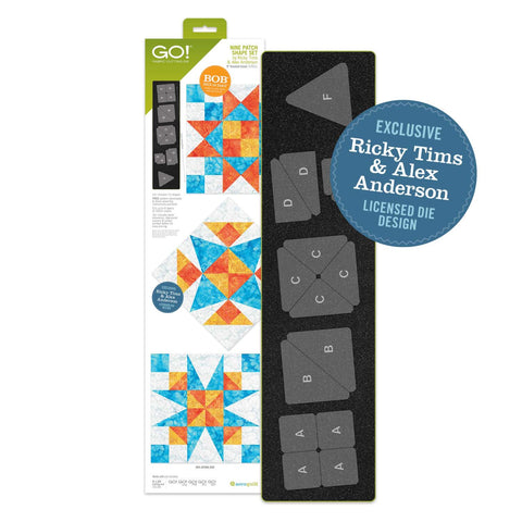 AccuQuilt GO! Nine Patch Shape Set-9″ Finished by Ricky Tims & Alex Anderson