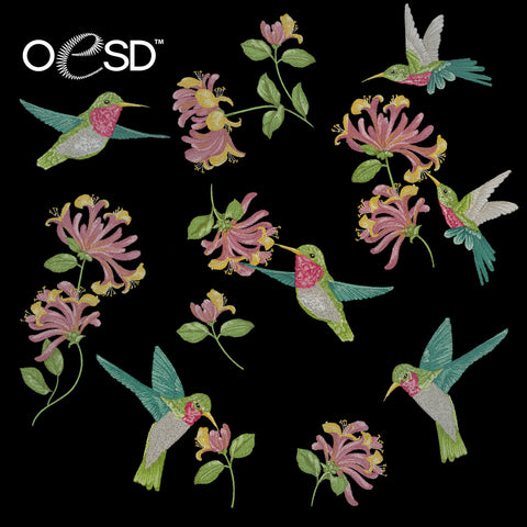 OESD Hummingbirds & Honeysuckle By