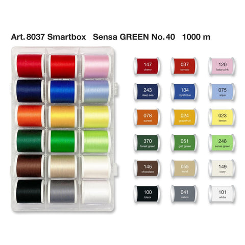 Madeira 18 Spool Thread Kit Sensa Green Smart Box 8037