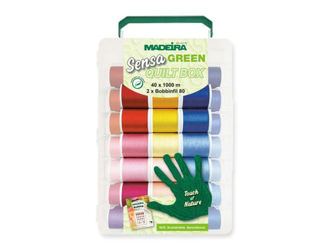 Madeira Sensa Green Softbox 40 X 1100 YD/1000M Spools, 2 Bobbinfil 80