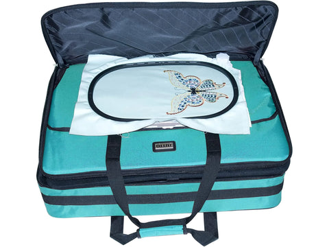 Tutto 26" Embroidery Project Bag - Large - Turquoise