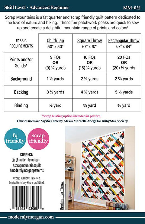 Scrap Mountains Quilt Pattern by Modernly Morgan