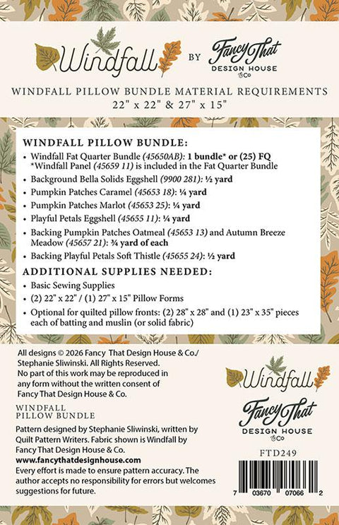 Windfall Quilted Pillow Bundle Pattern