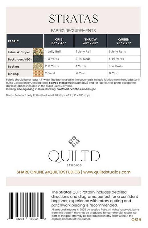 Stratas by Jessica Rose Quilt Pattern