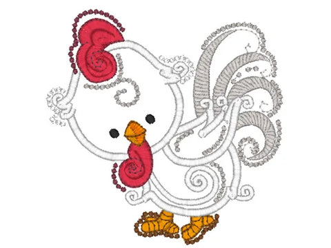 Purely Gates Applique Swirly Farm Animals with Mylar