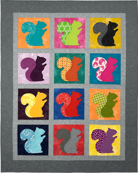 Beau The Squirrel Quilt Pattern by Everyday Stitches