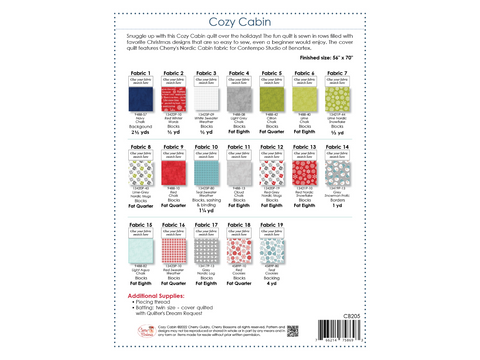 Cozy Cabin Quilt Pattern