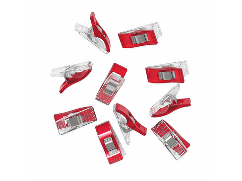 Clover Mini Wonder Clips 10 Piece - Red