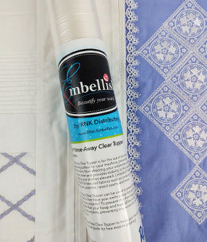 Embellish Rinse Away Clear Topper 15"