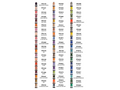 A grid of 60 spools of Floriani embroidery thread in various colors.