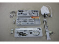 A collection of Baby Lock sewing machine accessories and attachments in various trays.