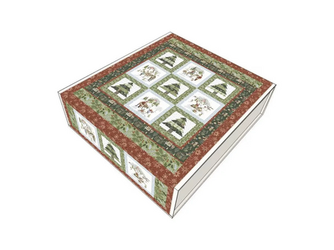 Santa's Tree Farm Panel Quilt Kit