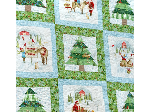 Santa's Tree Farm Panel Quilt Kit