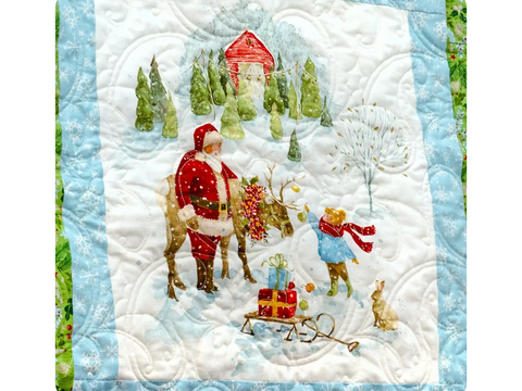 Santa's Tree Farm Panel Quilt Kit