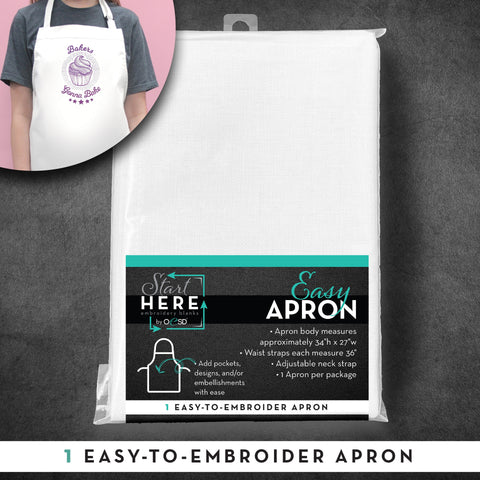 OESD Easy Apron White 34" X 27"