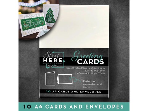 OESD Blank Greeting Cards & Envelopes Size A6  Blanks 10pk