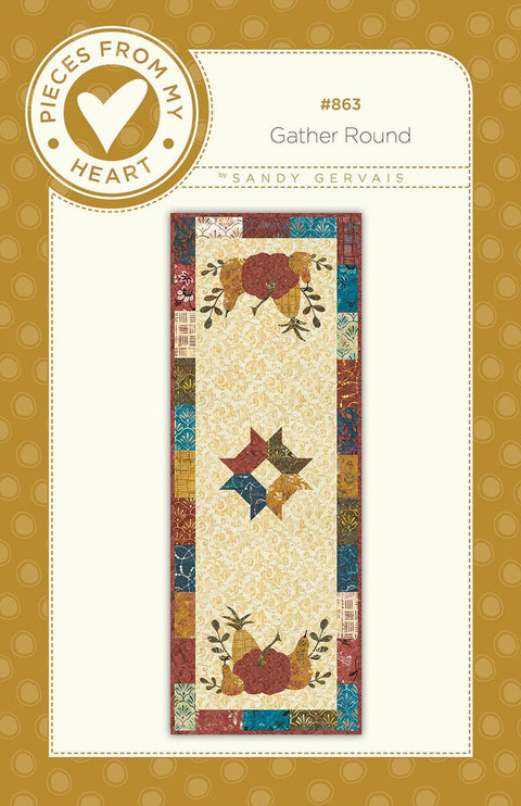 Gather Round Table Runner Pattern by Sandy Gervais