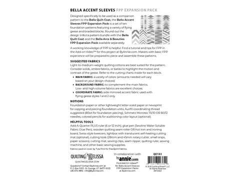 Bella Accent Sleeves - FPP Expansion Pack (for Bella Quilt Coat)