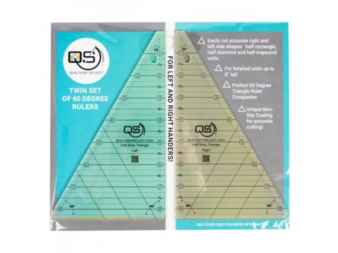 Quilters Select 60 Degree Half Triangle Ruler Set