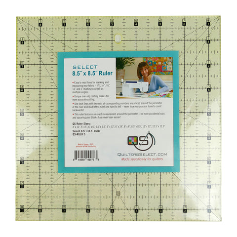 Quilters Select Non Slip Quilting Ruler - 8.5" x 8.5"