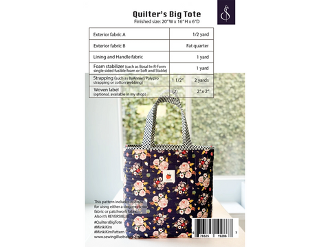 Minki Kim Quilter's Big Tote