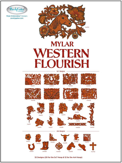 Purely Gates Mylar Western Flourish