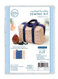 A June Tailor Insulated Lunchbox Sewing Kit featuring a floral lunchbox with navy straps.