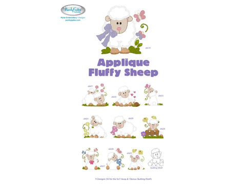 Purely Gates Applique Fluffy Sheep