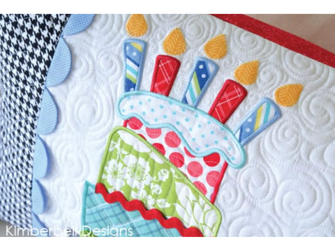Kimberbell Happy Birthday Bench Pillow
