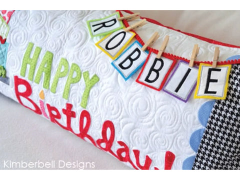 Kimberbell Happy Birthday Bench Pillow