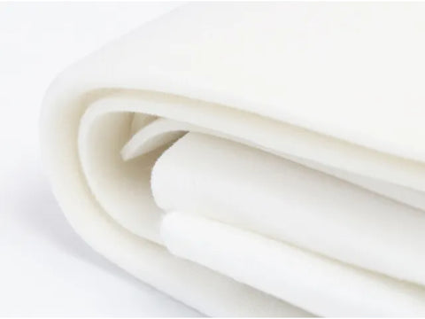 White By Annie Soft & Stable fabric, folded to show its thickness and soft texture.