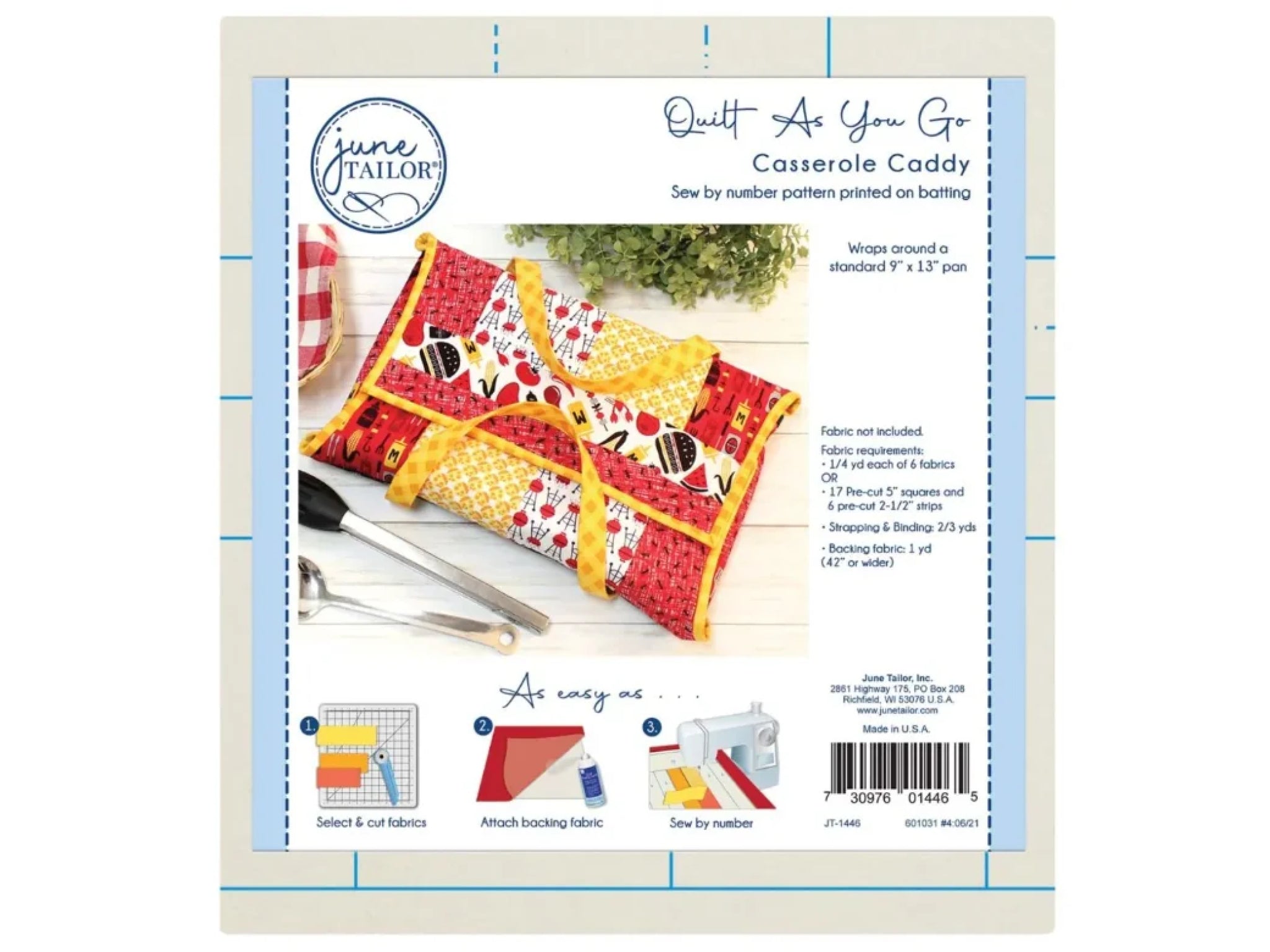 June Tailor Quilt As You Go Casserole Caddy – B-Sew Inn