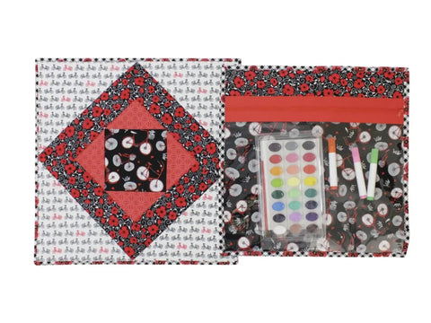 June Tailor Quilt As You Go Zipper Project Bags Set of 2-Red