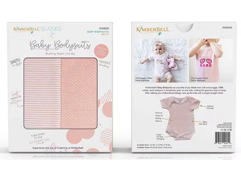 Kimberbell Baby Bodysuits Blank - Blushing Peach 9-12 Months