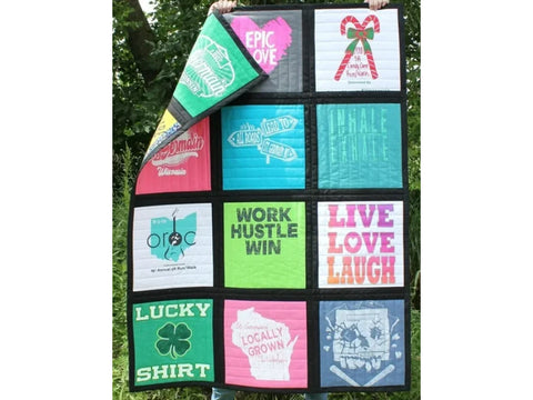 June Tailor Reversible T-Shirt Quilt Kit with Sash-In-A-Dash - Black