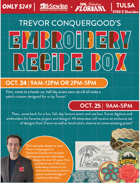 Trevor Conquergood Embroidery Recipe Box - Tulsa