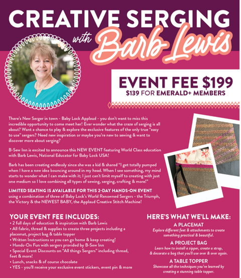 Creative Serging with Barb Lewis Humble