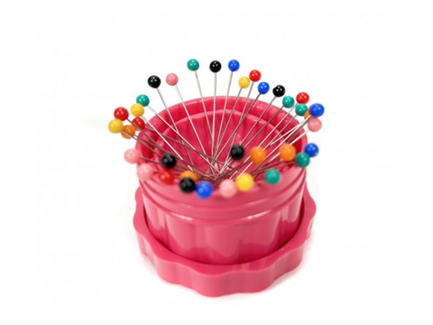 The Gypsy Quilter Small Magnetic Pin Cup - Fuchsia