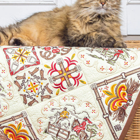 Anita Goodesign Vintage Equestrian Quilt