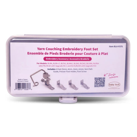 Baby Lock Yarn Couching Embroidery Foot Set