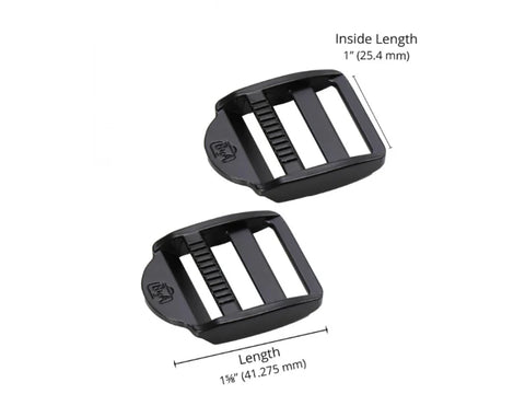 1" Strap Adjuster - Black Metal - Set of Two