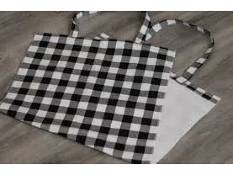 Kimberbell Blank Buffalo Check Tote - Black & White